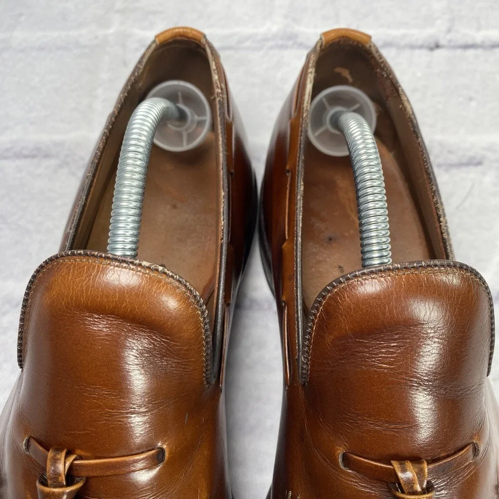Vintage Allen Edmonds Saratoga Leather Tasseled Loafer Size 10C Light Brown 8753